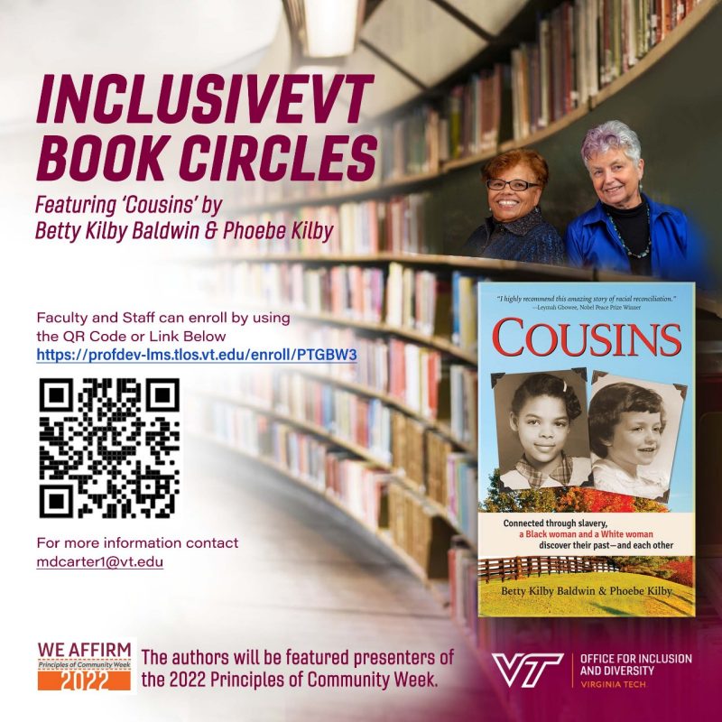 InclusiveVT Book Circles - Cousins by Betty Kilby Baldwin and Phoebe Kilby